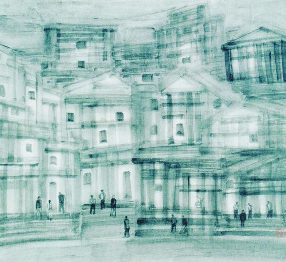 都市之夜 75X75cm 2002年 宣纸·水墨.jpg.jpg