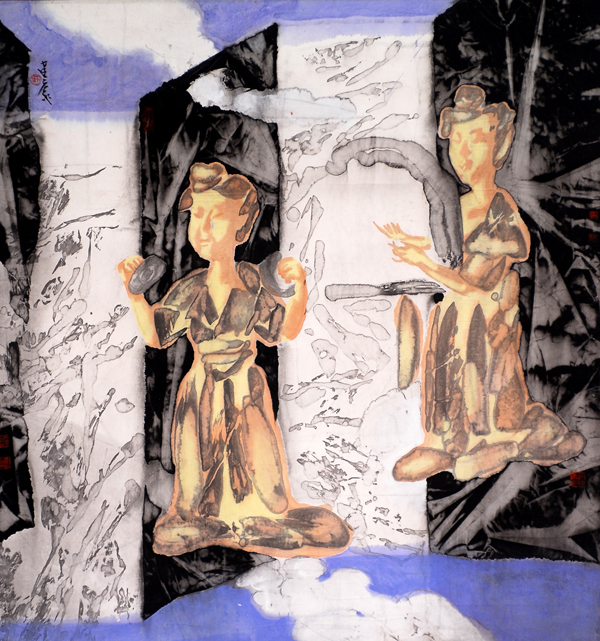 唐梦系列之5(97cm×97cm)宣纸-墨-国画色.JPG