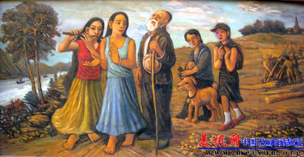2007年油画《走出大山》.jpg