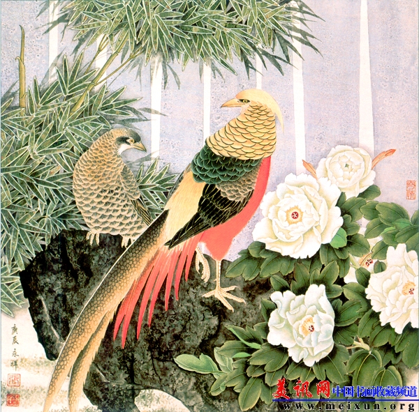 锦鸡牡丹(65×65cm)2000.jpg