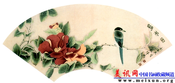 鹊茶图（20×58cm）2002.jpg