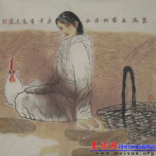 装满收获的日子68×68cm.jpg