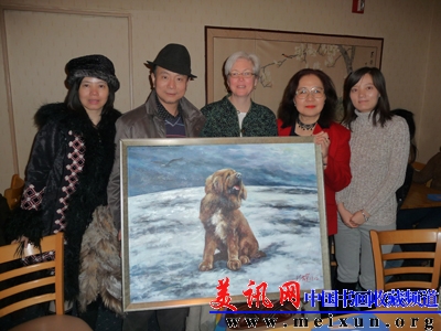 耶鲁大学收藏林跃的藏獒油画作品.JPG