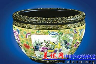 清乾隆·粉彩开框婴戏缸 清乾隆·粉彩开框婴戏缸
