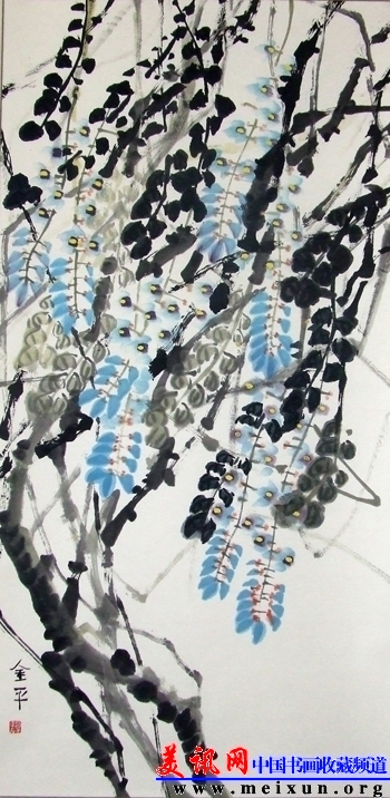 道金平作品《紫玉扶疏》68.138cm2010年DSCF6807.JPG