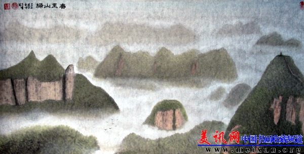 国画《春至山绿》（138x70cm）.jpg