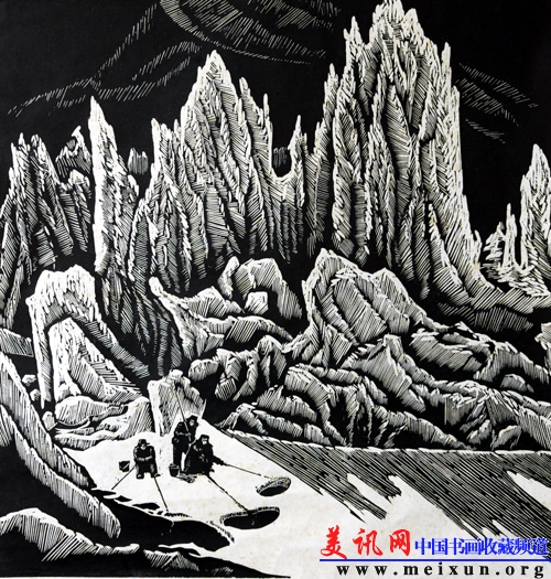 版画《然乌垂钓》，作者：李春华，60CMX60CM，入选纪念建党80周年全军美展。815D1675.JPG