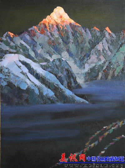 油画《金顶》。作者：李春华。尺寸：60X80CM。.jpg