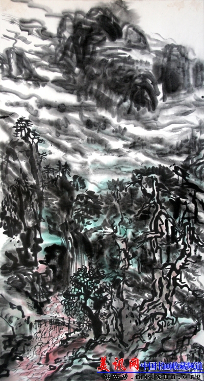 巍巍群山风雨至，百丈银川入海流.jpg