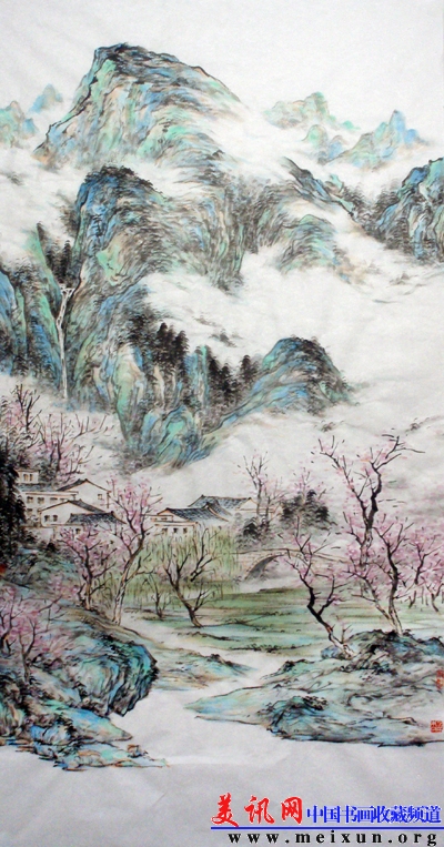 杨柳随风散绿丝，桃花临水弄姿妍.jpg