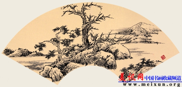仿古山水扇面册之仿吴镇笔意.jpg