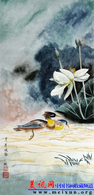 荷花水鸭.jpg