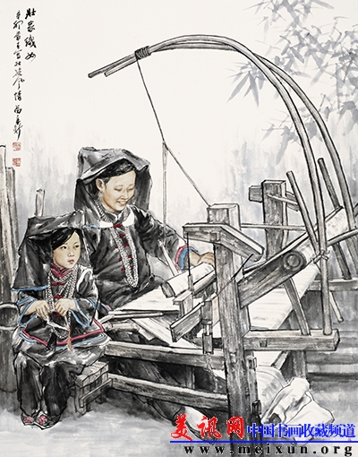56、壮  族--壮家织女.JPG