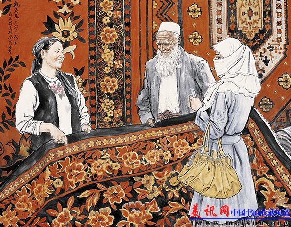 49、乌兹别克族--挑花毯.jpg
