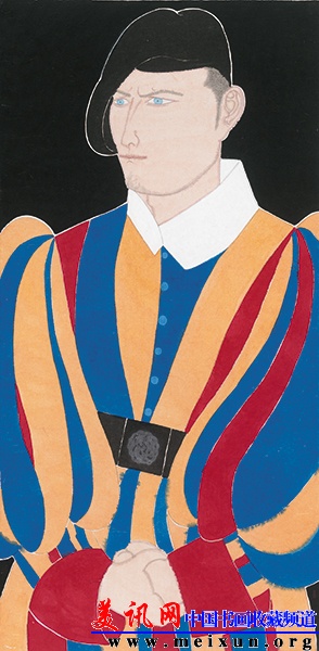 刘琦《梵蒂冈》，140x69cm，纸本设色，2014.jpg