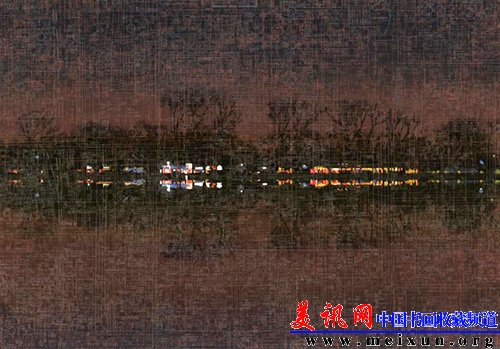 文中言《11082009什刹?！? 丝网版画  101x70.7cm  2012年.jpg
