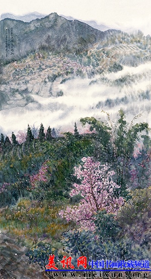 李翔  《映日?；ū鹧臁? 180cmX97cm  2012年  纸本.JPG