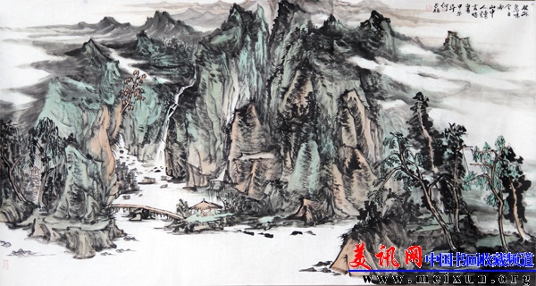 《林外鸟啼今日雨》136cmx68cm.jpg
