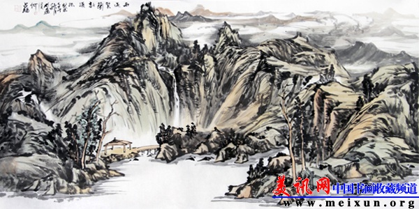 《遇过贺兰新瀑流》136cmx68cm.jpg