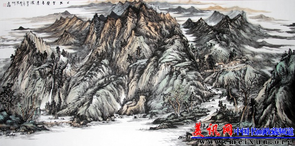 《日出贺兰春意浓》180cmx96cm.jpg