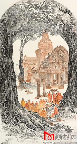 《心有明镜台》，180cmx97cm,2012年.jpg