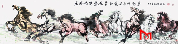 疾风迅电警晨梦  气豪要与神龙争  268x68cm.jpg