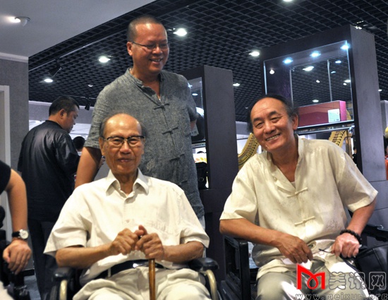 光明日报社副总编、著名画家王林、著名漫画大师方成jpg