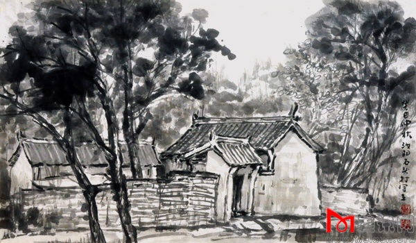 癸已仲秋汝阳石头村写生.jpg