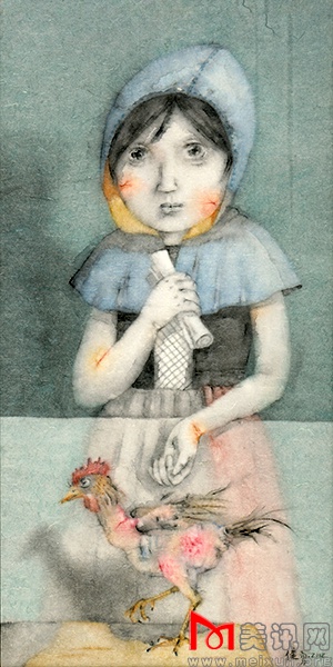 如其在上，如其在下  曾健勇 纸本设色    2012年  144x72cm.jpg