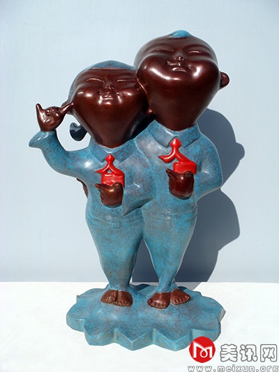 《祖国的花朵》NO.1小，34×23×14cm，铸铜，2012.jpg