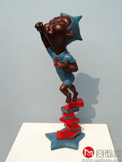 《天天向上—阿童木》，63×24×29cmcm，铸铜，2011..jpg