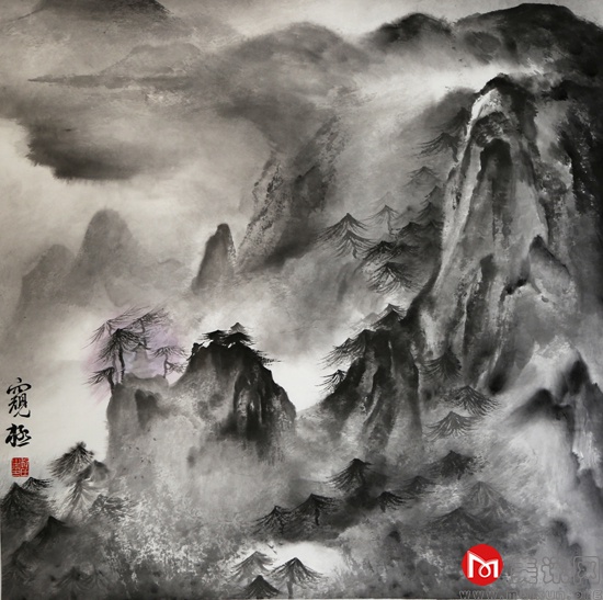 程蕊 窥极 纸本水墨 68x68cm 2015.jpg