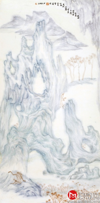 李璐宇 山海经·嚣 纸本彩墨 70x138cm 2014.jpg