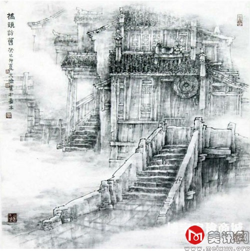 凌大纶：桥头访旧.jpg