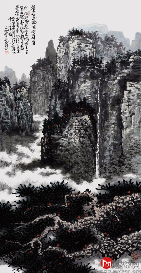 苍龙傲立云崖间138x69cm.jpg