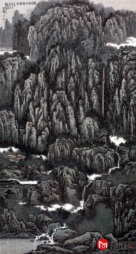 苍茫云水暮霭中180x97cm.jpg