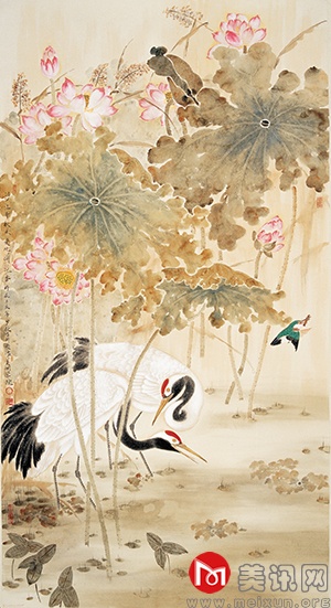 涉江弄秋水爱此荷花香172cm×91cm.JPG