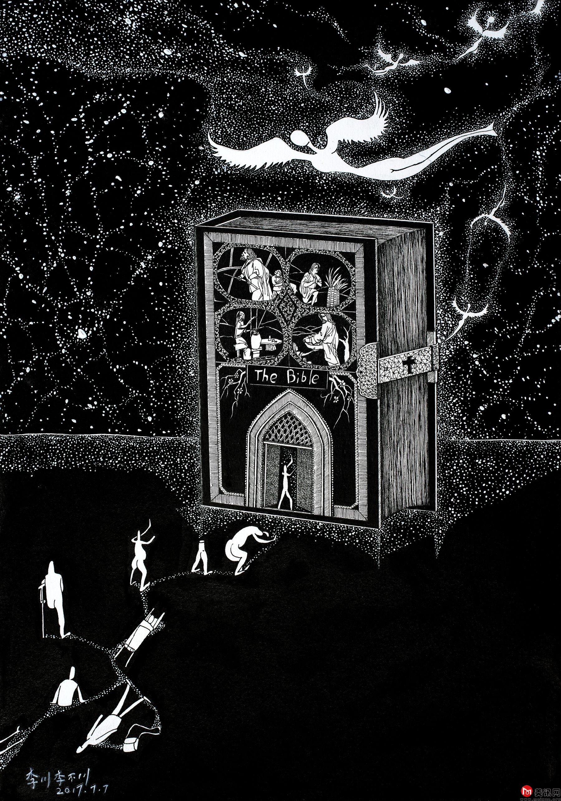 02《天使之门》复刻版画 进口无酸天鹅绒 39×54cm 2017年 77版.jpg