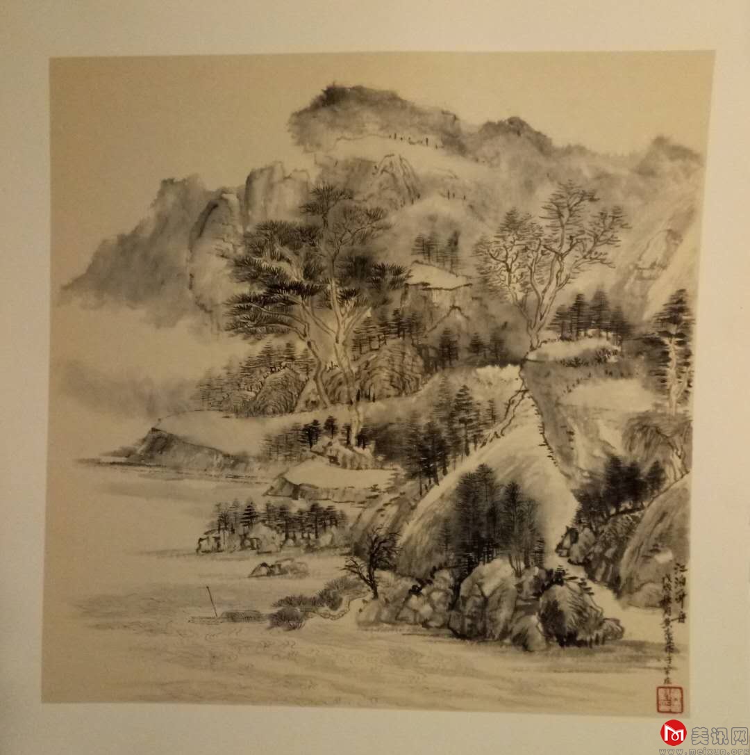 江泊一叶舟 68×68cm 2017 年.jpg
